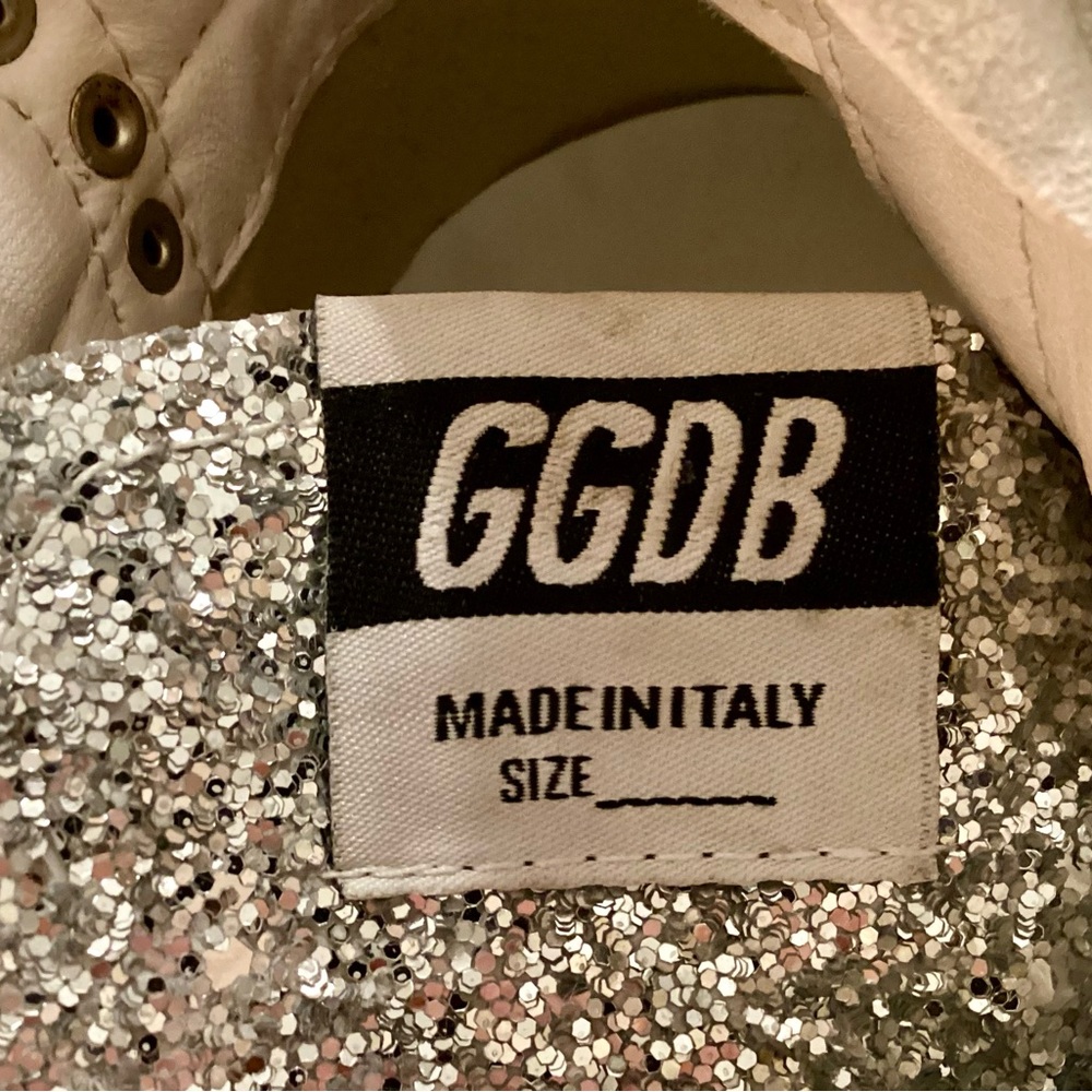 Golden Goose Deluxe Brand GGDB White and Silver High-Top Sneakers - Picture 2 of 16